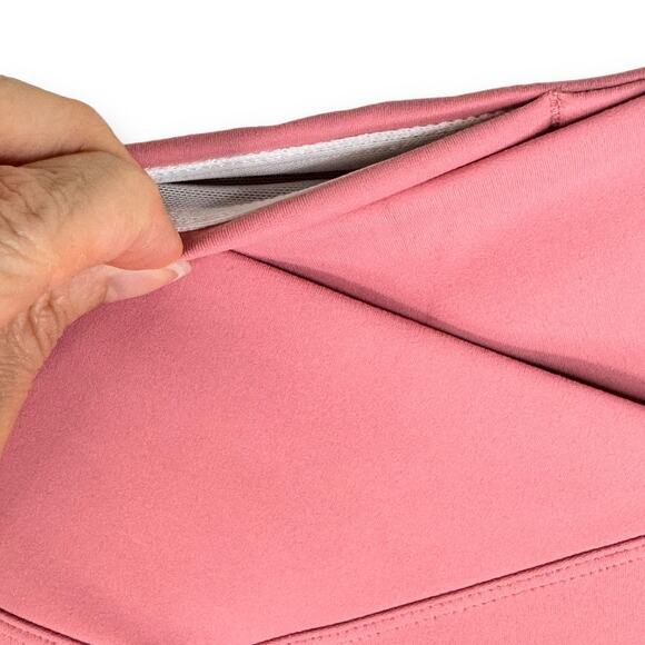 NEW Halara Crossover High Waist Super Flare Leggings Back Pocket Pink Size Small - Picture 6 of 10